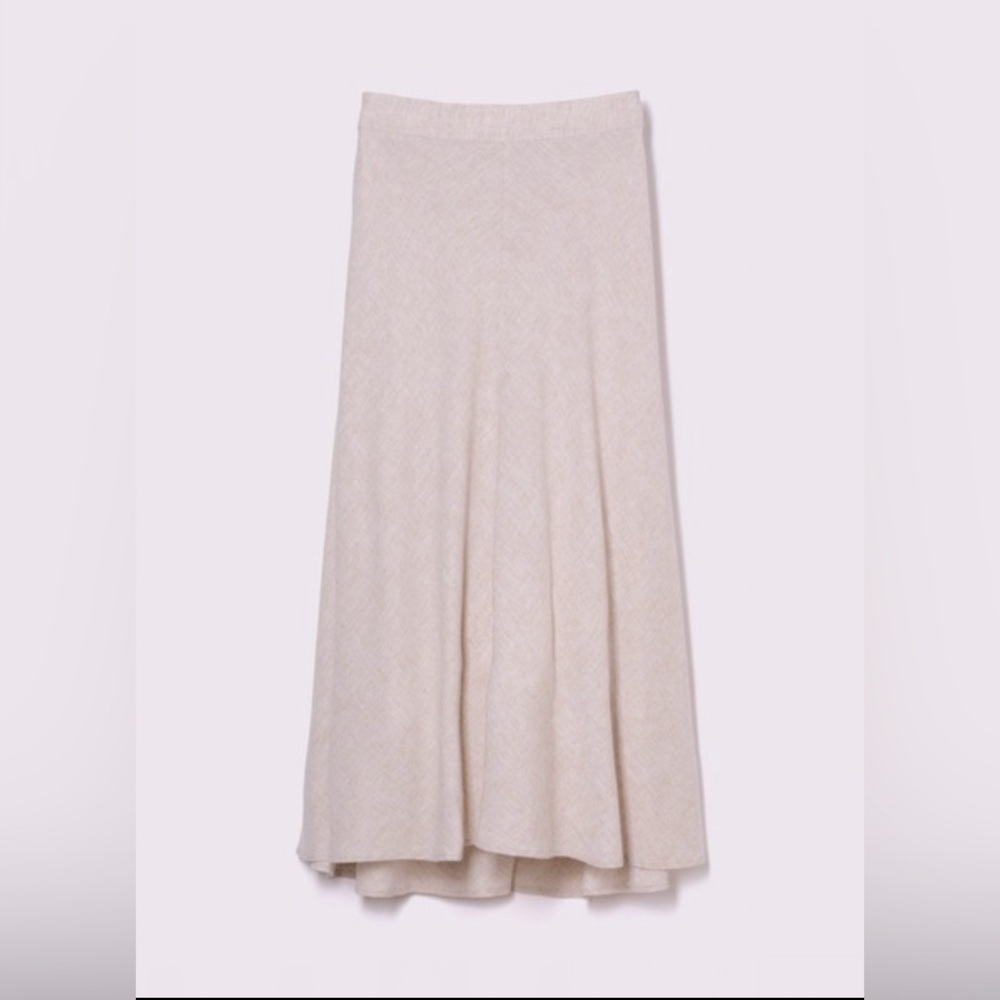 Mila Owen 100% Pure Linen A-line Maxi Skirt Womens Size 6 Beige Coastal Beach